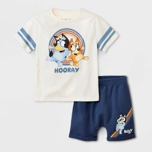Bluey Hooray T shirt Shorts Set